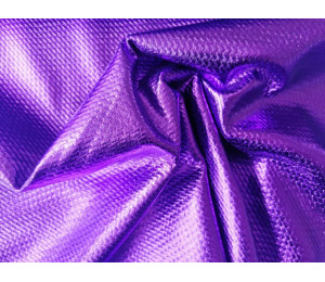 Folienjersey Metallic Webware Waben lila